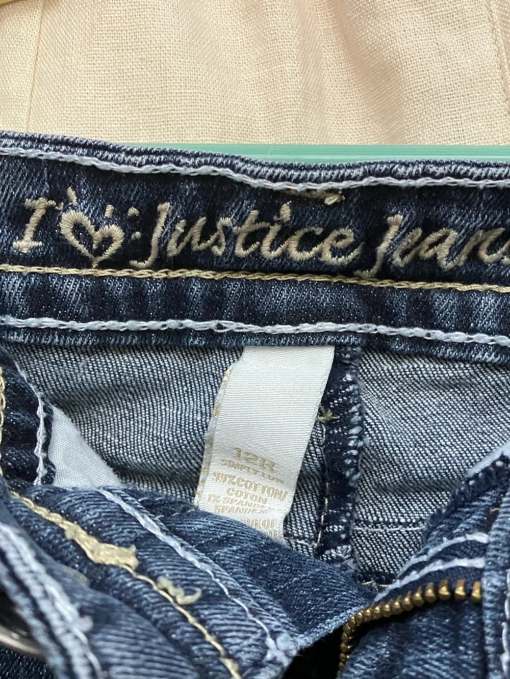 Justice Dark Blue Denim Girls' Shorts